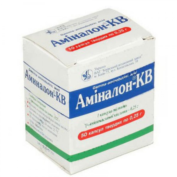 Аміналон-КВ капсули тв. по 250 мг №50 (10х5)