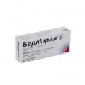Берліприл 5 таблетки по 5 мг №30 (10х3)