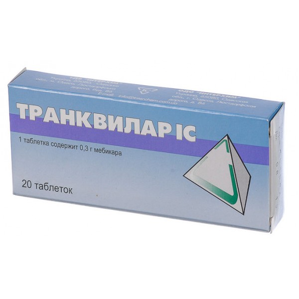 Транквілар IC таблетки по 0.3 г №20 (10х2)