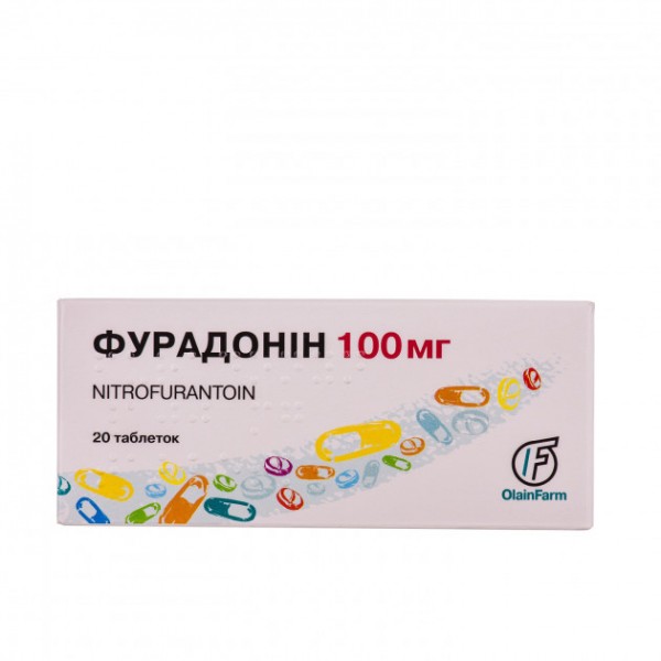Фурадонін таблетки по 100 мг №20 (10х2)