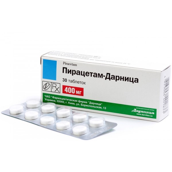 Пірацетам-Дарниця таблетки по 400 мг №30 (10х3)