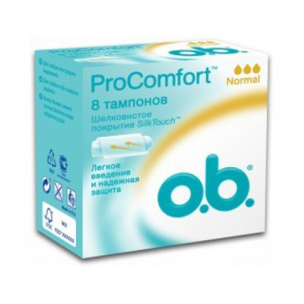 Тампони гігієнічні o.b. ProComfort Normal, 8 штук