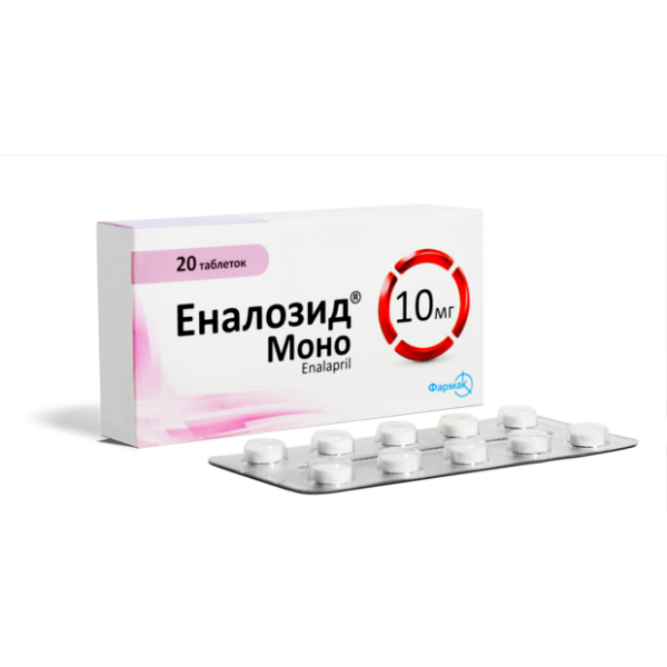 Еналозид моно таблетки по 10 мг №20 (10х2)