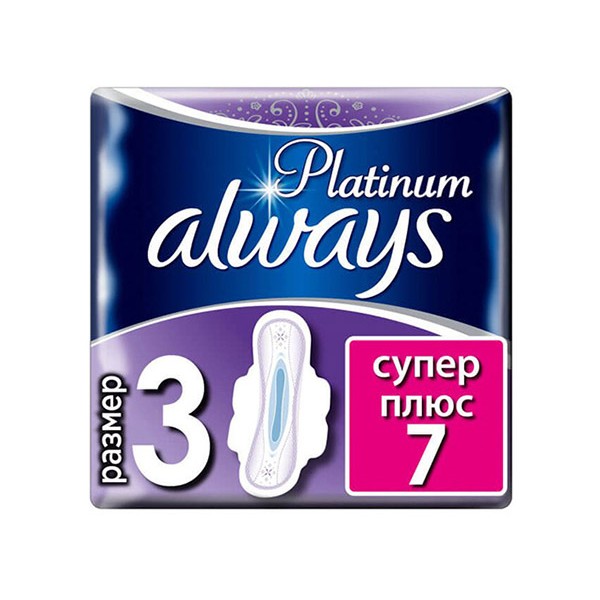 Прокладки гігієнічні Always Ultra Platinum Collection Super Plus, 5 крапель, 3 розмір, 7 штук