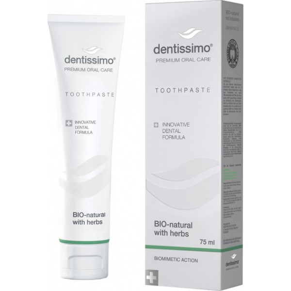 DENTISSIMO Зубна паста Bio-Natural With Herbs, 75 мл 22362