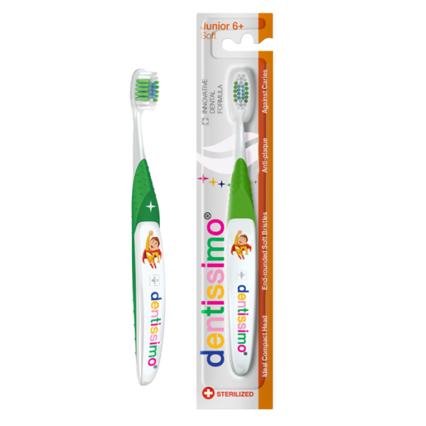 Зубна щітка Dentissimo Junior, м’яка, від 6 років, 1 штука