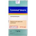 Сумамед форте порошок д/ор. сусп. 200 мг/5 мл по 37.5 мл (1500 мг) у флак.