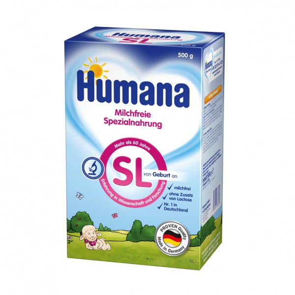 Суха безмолочна суміш Нumana SL на основі ізоляту соєвого білка для дітей з народження, старших діте