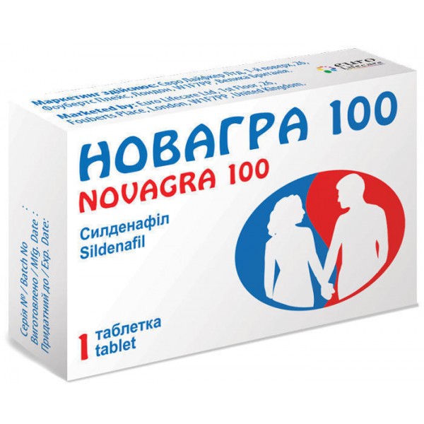 Новагра 100 таблетки, в/плів. обол. по 100 мг №1
