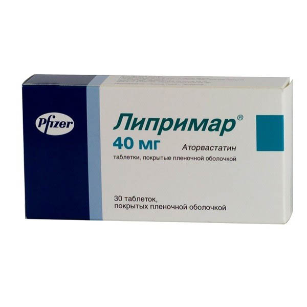 Ліпримар таблетки, в/плів. обол. по 40 мг №30 (10х3)