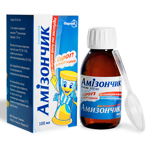 Амізончик сироп 10 мг/мл по 100 мл у флак.