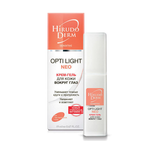 Крем-гель для шкіри навколо очей Hirudo Derm Sensitive Opti Light Neo, 22 мл