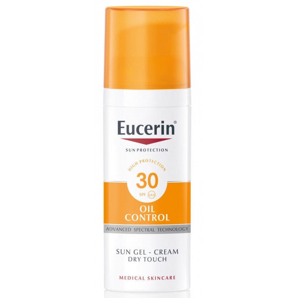 Гель-крем сонцезахисний Eucerin Sun для жирної і схильної до акне шкіри обличчя, SPF30, 50 мл