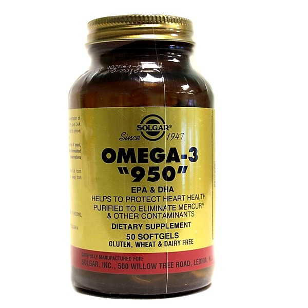 Solgar Омега-3 Потрійна ЕПК, ДГК 950 мг, 50 капсул
