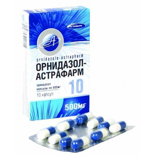 Орнідазол-Астрафарм капсули по 500 мг №10