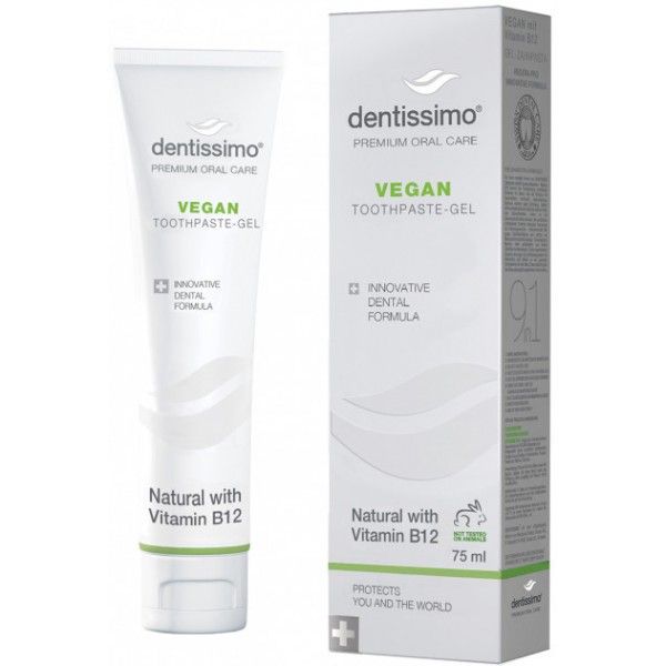 DENTISSIMO Зубна паста Dentissimo Vegan with Vitamin B12, 75 мл 24328