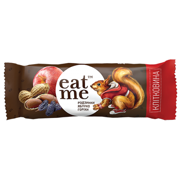 Батончик EatME Изюм-Яблоко-Орехи в шоколаде 30г