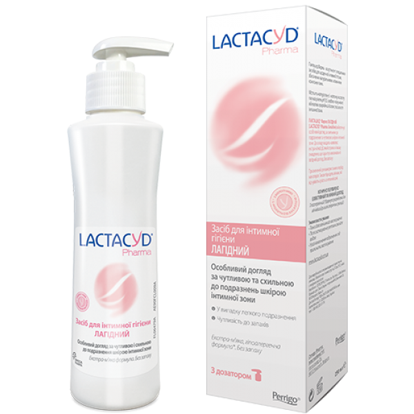 Засіб для інтимної гігієни Lactacyd Pharma Лагідний по 250 мл флакон з дозатором