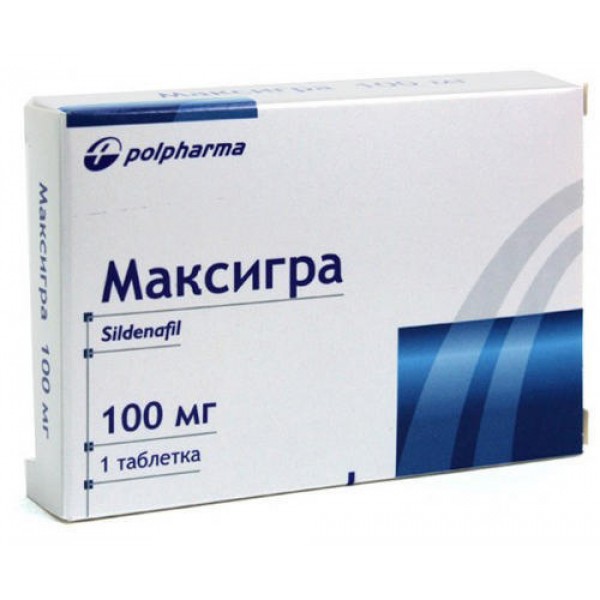 Максігра таблетки, в/плів. обол. по 100 мг №1