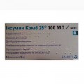 Інсуман комб 25 суспензія д/ін. 100 МО/мл по 3 мл №5 у картр.