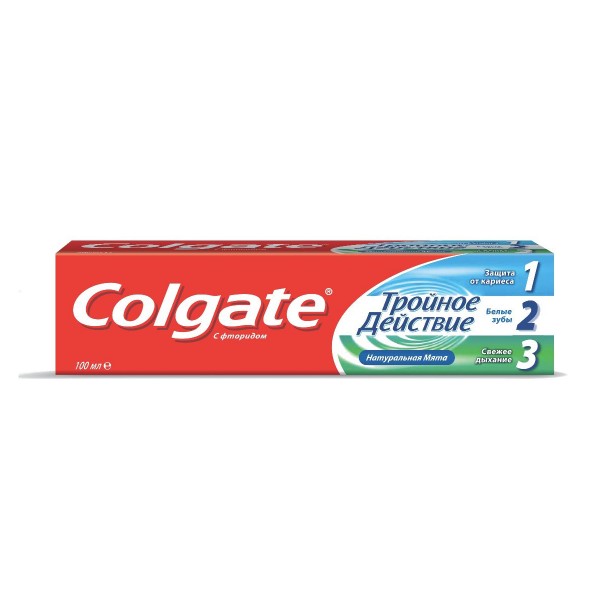 Зубна паста Colgate Потрійна дія, Натуральна м’ята, 100 мл