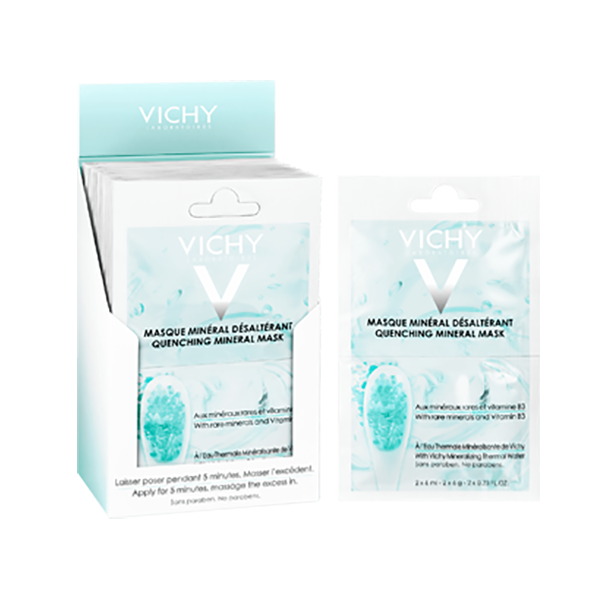Маска Vichy мінеральна зволожуюча для шкіри обличчя, 2 х 6 мл