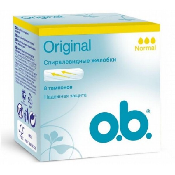 Тампони гігієнічні o.b. Original Normal, 8 штук