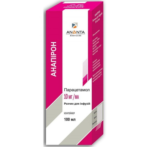Анапірон розчин д/інф. 10 мг/мл (1000 мг) по 100 мл у конт.