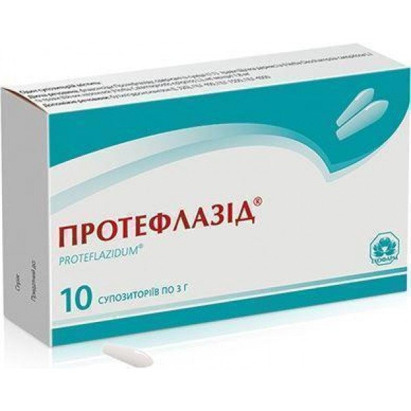 Протефлазід супозиторії по 3 г №10 (5х2)