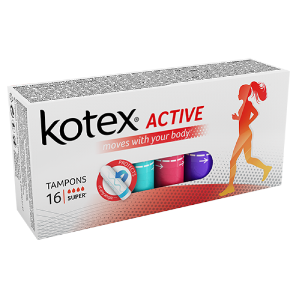 Тампони гігієнічні Kotex Active Super, 16 штук