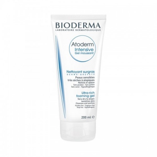 Гель Bioderma Atoderm Intensive очищуючий для обличчя та тіла, для сухої атопічної шкіри, 200 мл