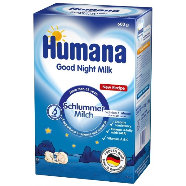 Суха молочна суміш Humana Солодкі сни для подальшого годування з Омега-3, Омега-6 жирними кислотами