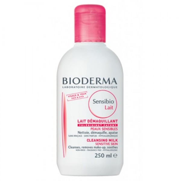 Молочко Bioderma Sensibio очищуюче для обличчя, для чутливої шкіри, 250 мл