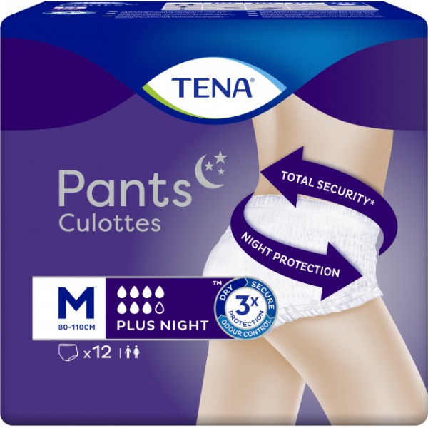 Підгузки-трусики для дорослих Tena Pants Plus Night Medium, 12 штук