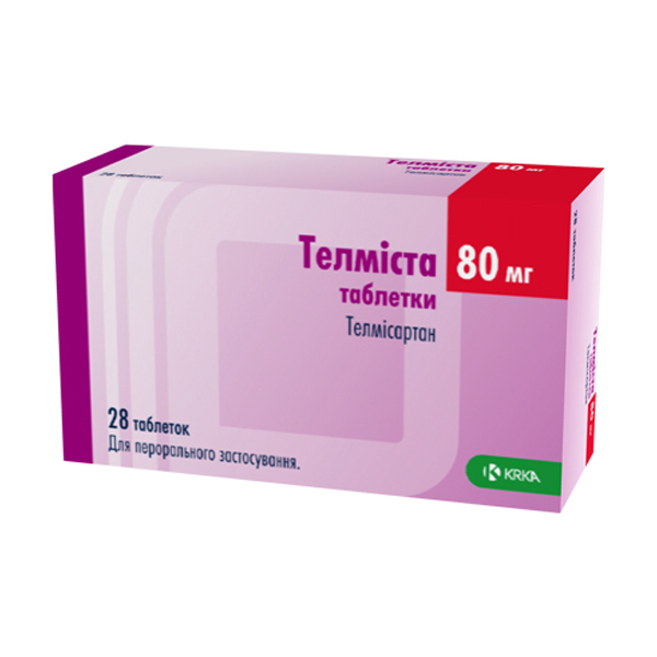 Телміста таблетки по 80 мг №28 (7х4)