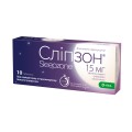 Сліпзон таблетки, в/плів. обол. по 15 мг №10 (10х1)