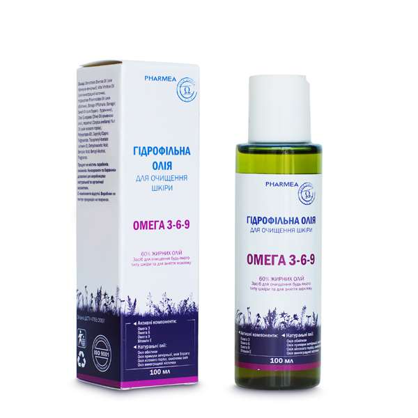 Гідрофільна олія для ощищення шкіри 100 мл ТМ PHARMEA серія Omega 3-6-9