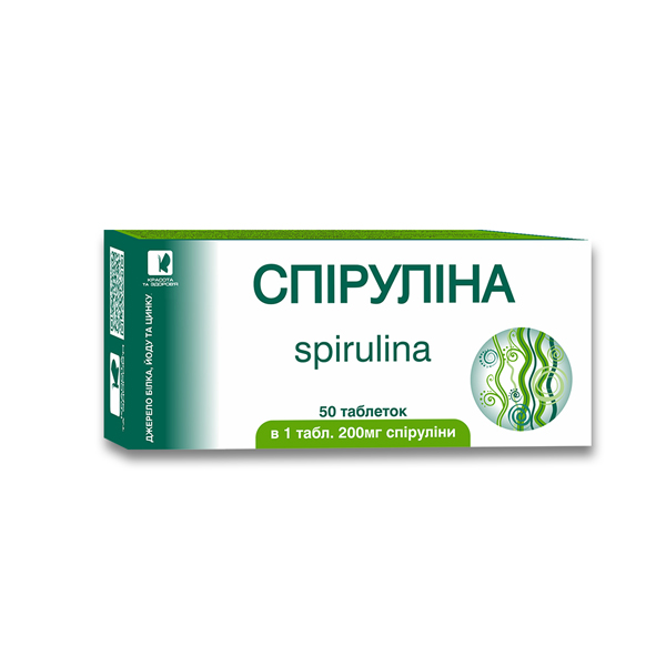 Спіруліна таблетки по 200 мг №50 (10х5)