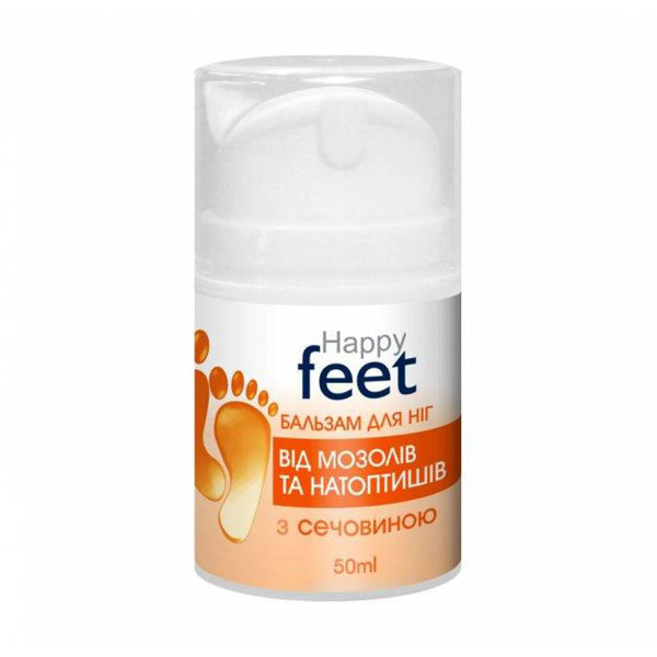 Бальзам для ніг Happy Feet від мозолів і натоптишів з сечовиною, 50 мл