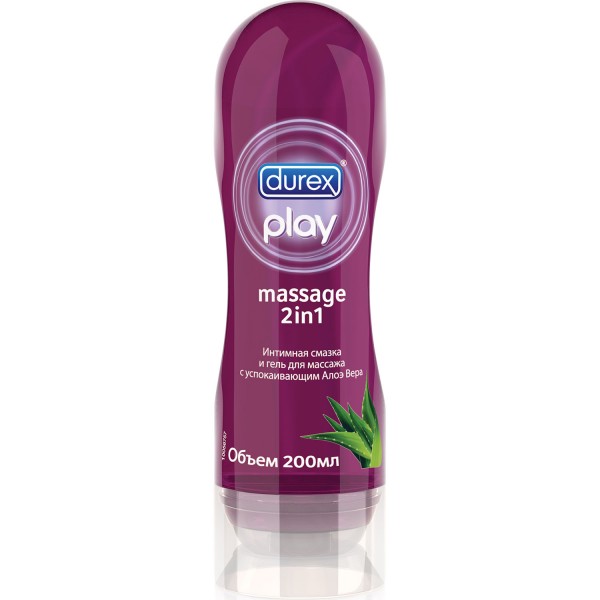 Гель-змазка інтимна Durex Play Massage 2 in 1 with Aloe Vera, 200 мл