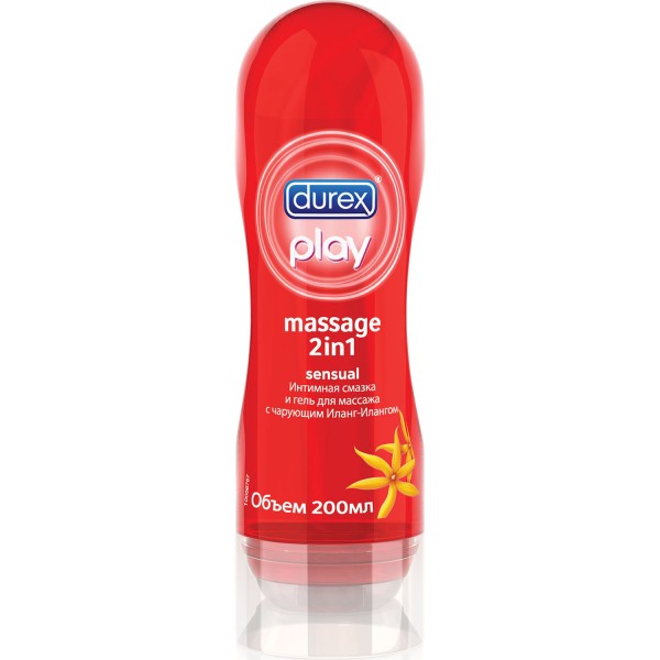 Гель-змазка інтимна Durex Play Massage 2 in 1 Sensual з чарівним іланг-ілангом, 200 мл