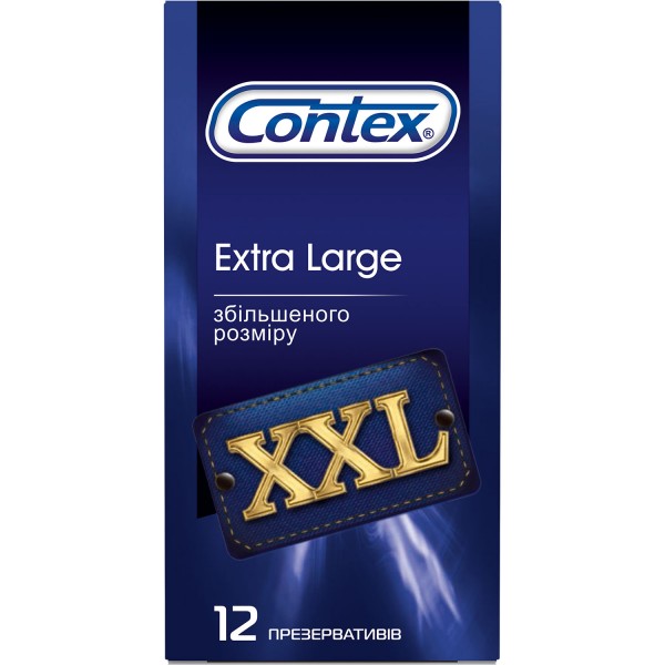 Презервативи латексні Contex Extra Large збільшеного розміру, 12 штук