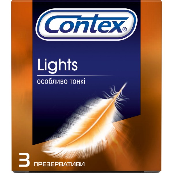 Презервативи латексні Contex Lights особливо тонкі, 3 штуки
