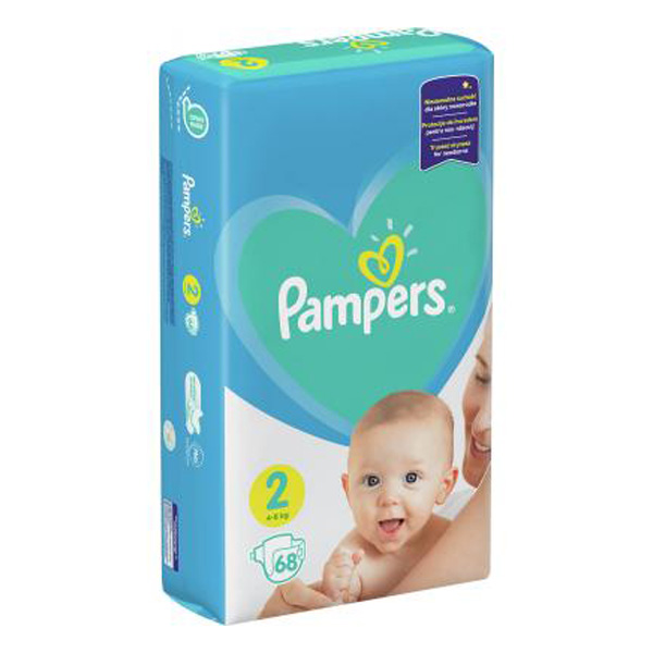Підгузки дитячі Pampers New Baby розмір 2, 4-8 кг, 68 штук