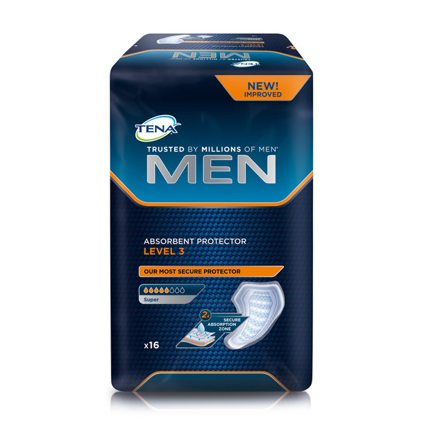 Прокладки урологічні для чоловіків Tena Men Level 3 Super, 16 штук