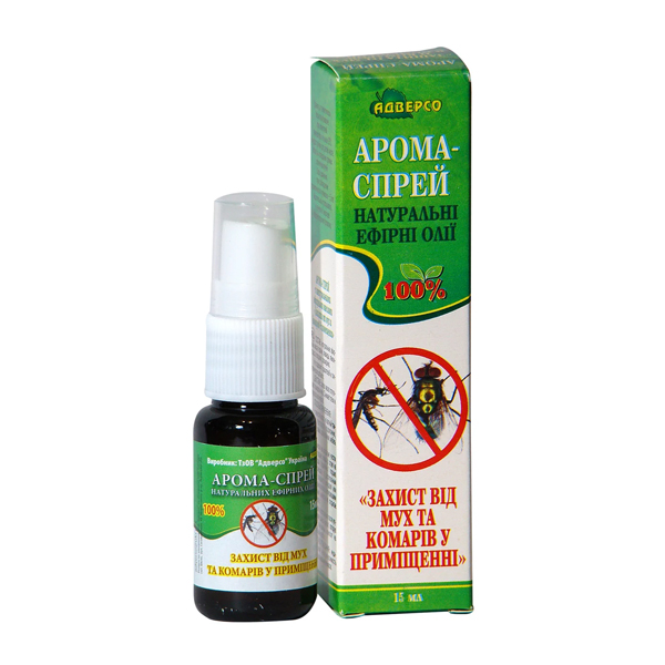 арома-спрей з натуральних ефірних олій "Захист від мух та комарів у приміщенні" 15 мл