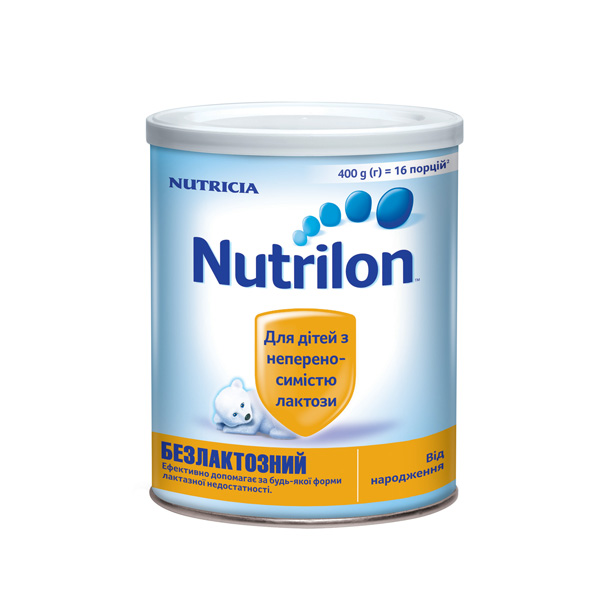 Суха молочна суміш Nutrilon Безлактозний для харчування дітей від народження, 400 г