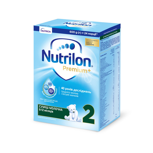 Суха молочна суміш Nutrilon 2 для харчування дітей з 6 до 12 місяців, 600 г
