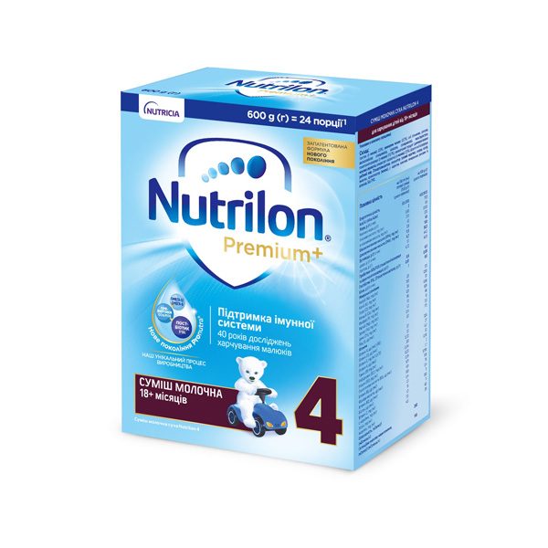 Суха молочна суміш Nutrilon 4 для харчування дітей з 18 місяців, 600 г