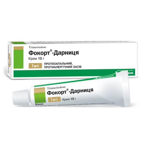 Фокорт-Дарниця крем 1 мг/г по 15 г у тубах